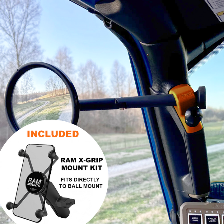 JL/JLU A-Pillar Side Jeep Mirrors with Base Mount Driver AND Passenger