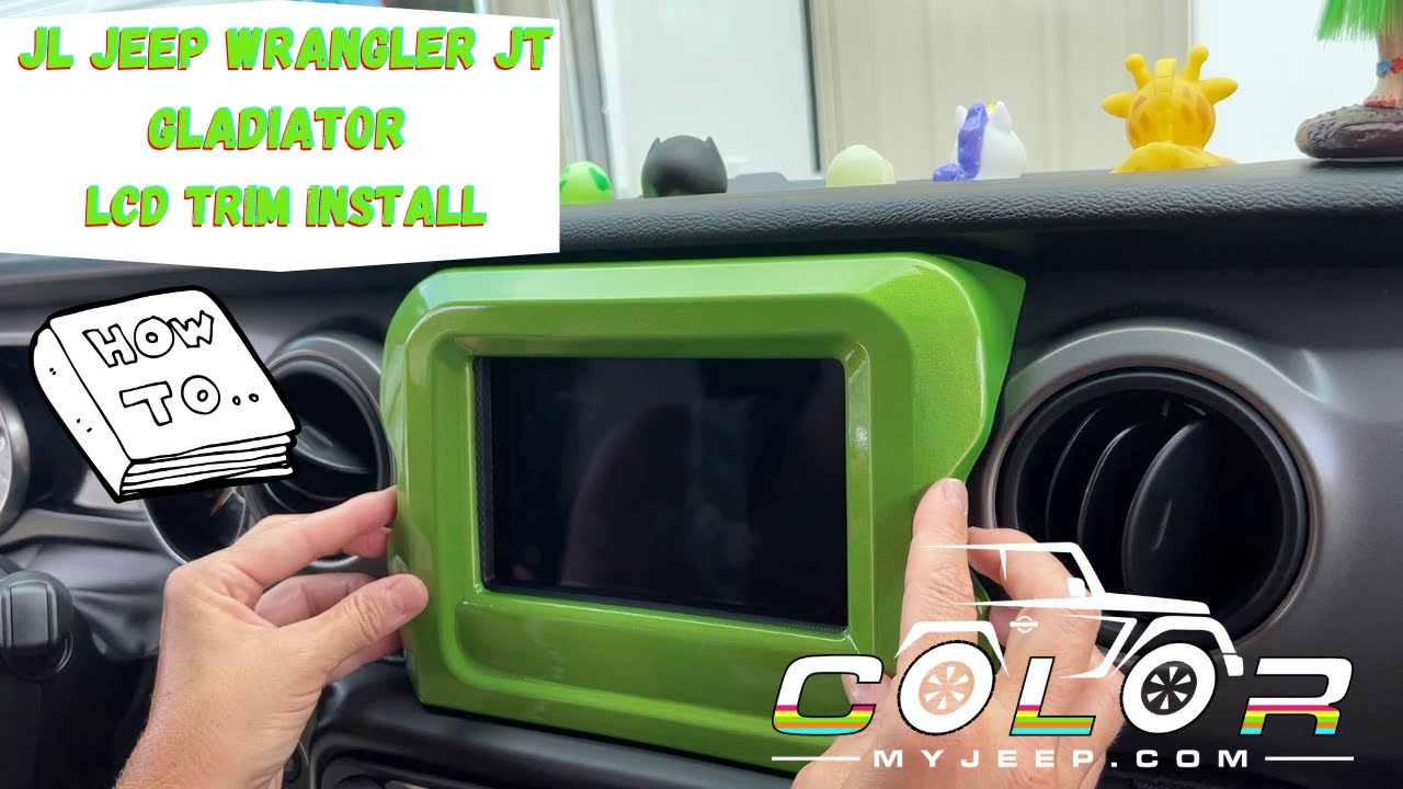 Jl Jeep Wrangler JT Gladiator LCD Screen Accent Trim Cover Installation