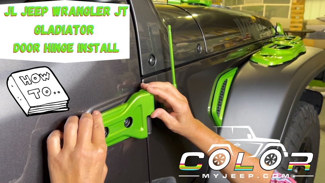 JL Jeep Wrangler JT Gladiator Door Hinge Accent Cover Trim Installation