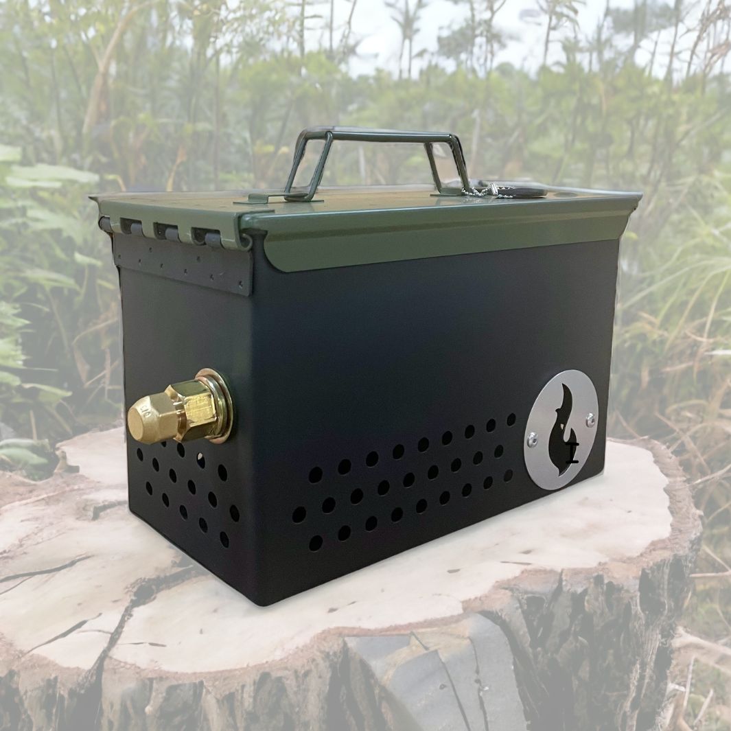 Lava Box portabe propane ammo can fire pit grill