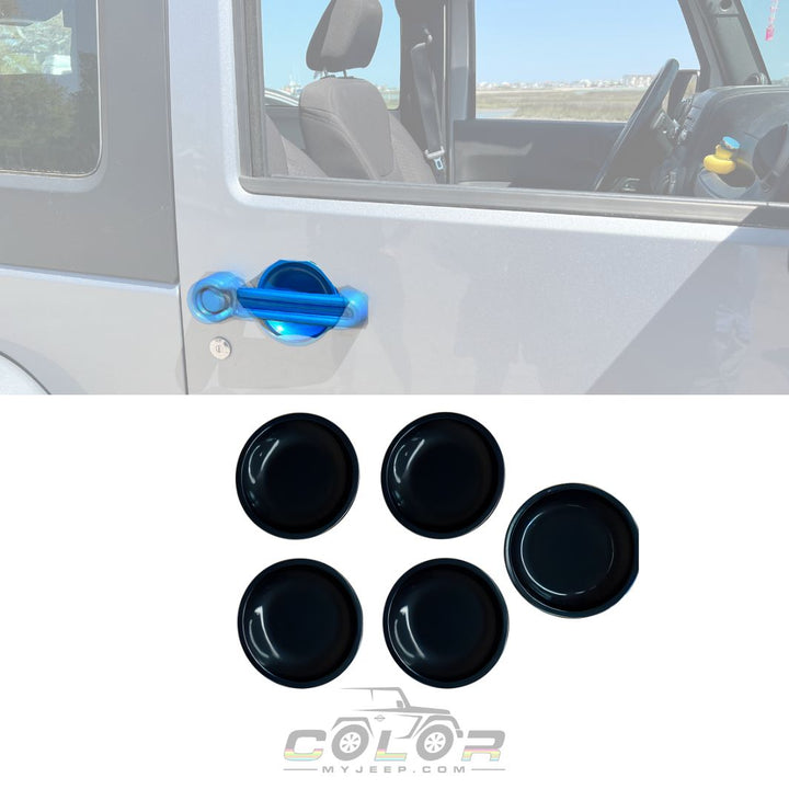 Door Handle Bowl Armor Accent Covers Exterior Jeep Trim, JK, JKU Wrangler 2007-2018 and Jeep Liberty 2008-2012, 4 Door