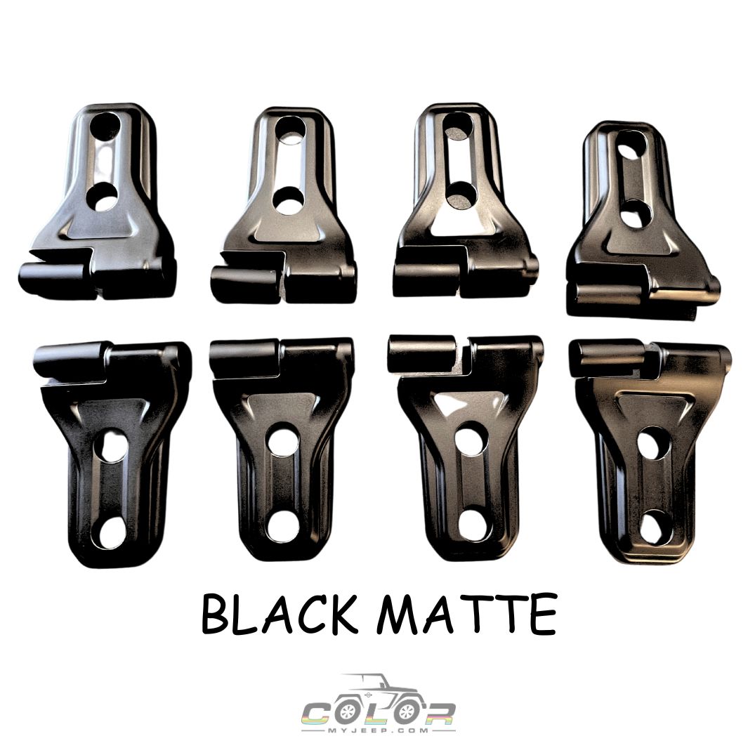 Door Hinge Accent Covers Exterior Jeep Trim, 4 Door JL, JLU, Sahara, Rubicon, Wrangler, Gladiator