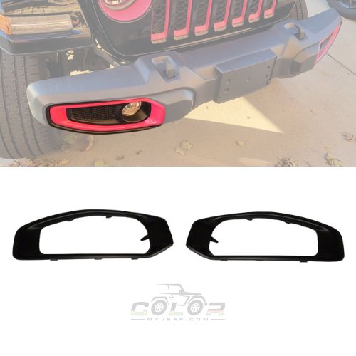 Fog Light Exterior Accent Cover Trim Jeep JL, JLU, Sahara, Rubicon, Wrangler, JT Gladiator