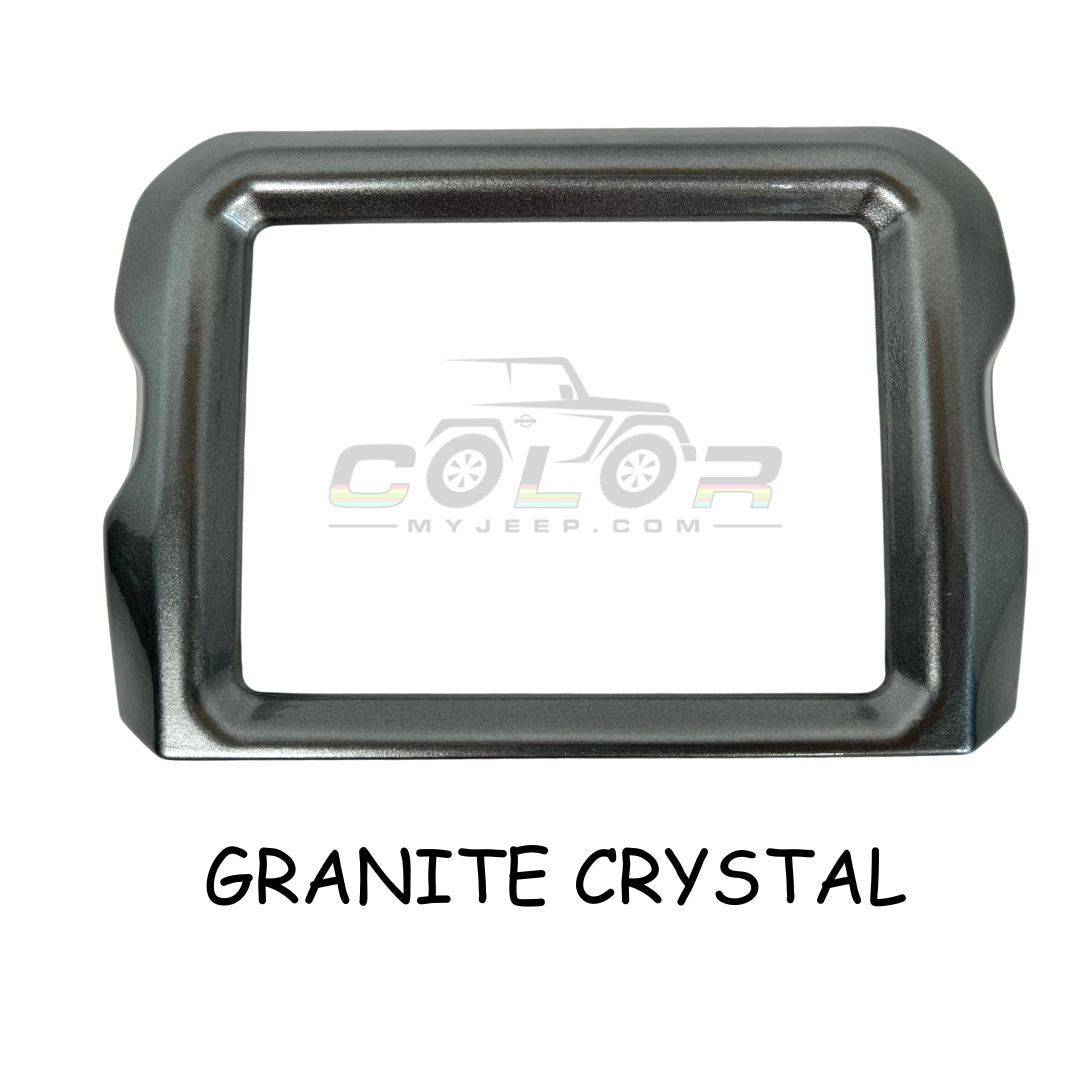 LCD Navigation Surround Dash Frame Accent Trim Cover JL, JLU, Sahara, Rubicon, Jeep Wrangler, JT Gladiator Interior 8.4"