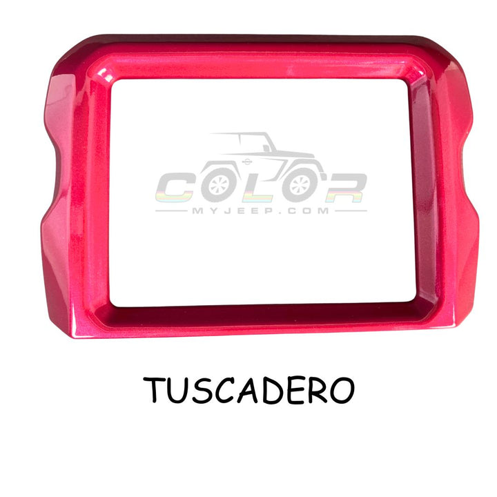 LCD Navigation Surround Dash Frame Accent Trim Cover JL, JLU, Sahara, Rubicon, Jeep Wrangler, JT Gladiator Interior 8.4"