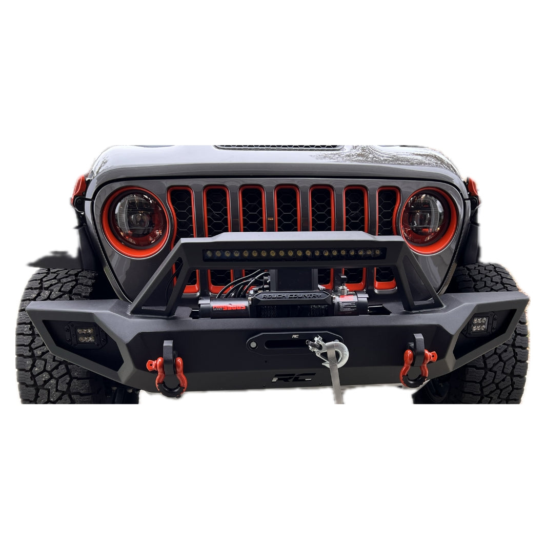 Jeep with grille trim covers installed